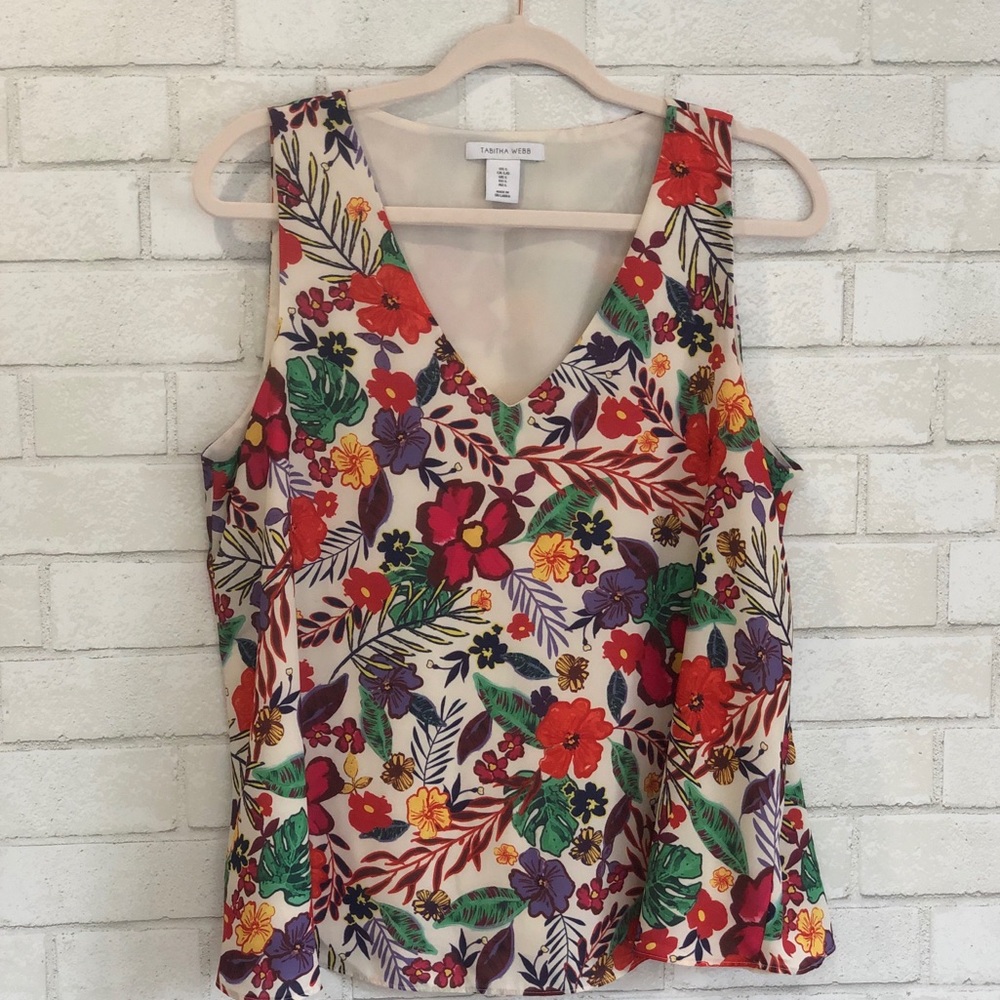 🌺FIRM🌺Tabitha Webb Floral Sleeveless Blouse